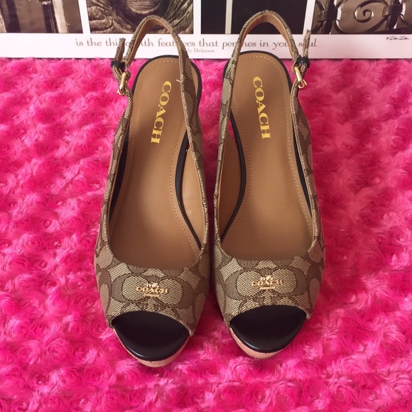 Coach Shoes - Coach Wedge Sandals